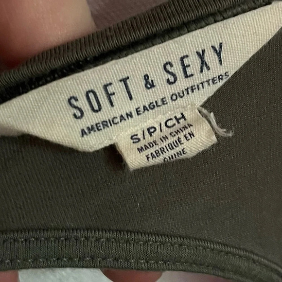 American Eagle Outfitters • Soft and Sexy Olive Green Swing Dress - Picture 5 of 5